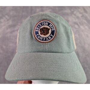 Brixton MFG Company Mens Sage Green Tiger Patch Mesh Snapback Trucker Hat